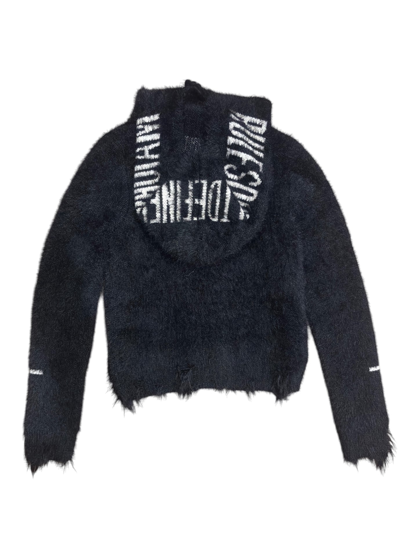 Fuzzy Knit Hoodie  A698