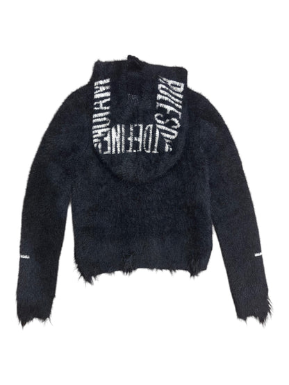 Fuzzy Knit Hoodie  A698