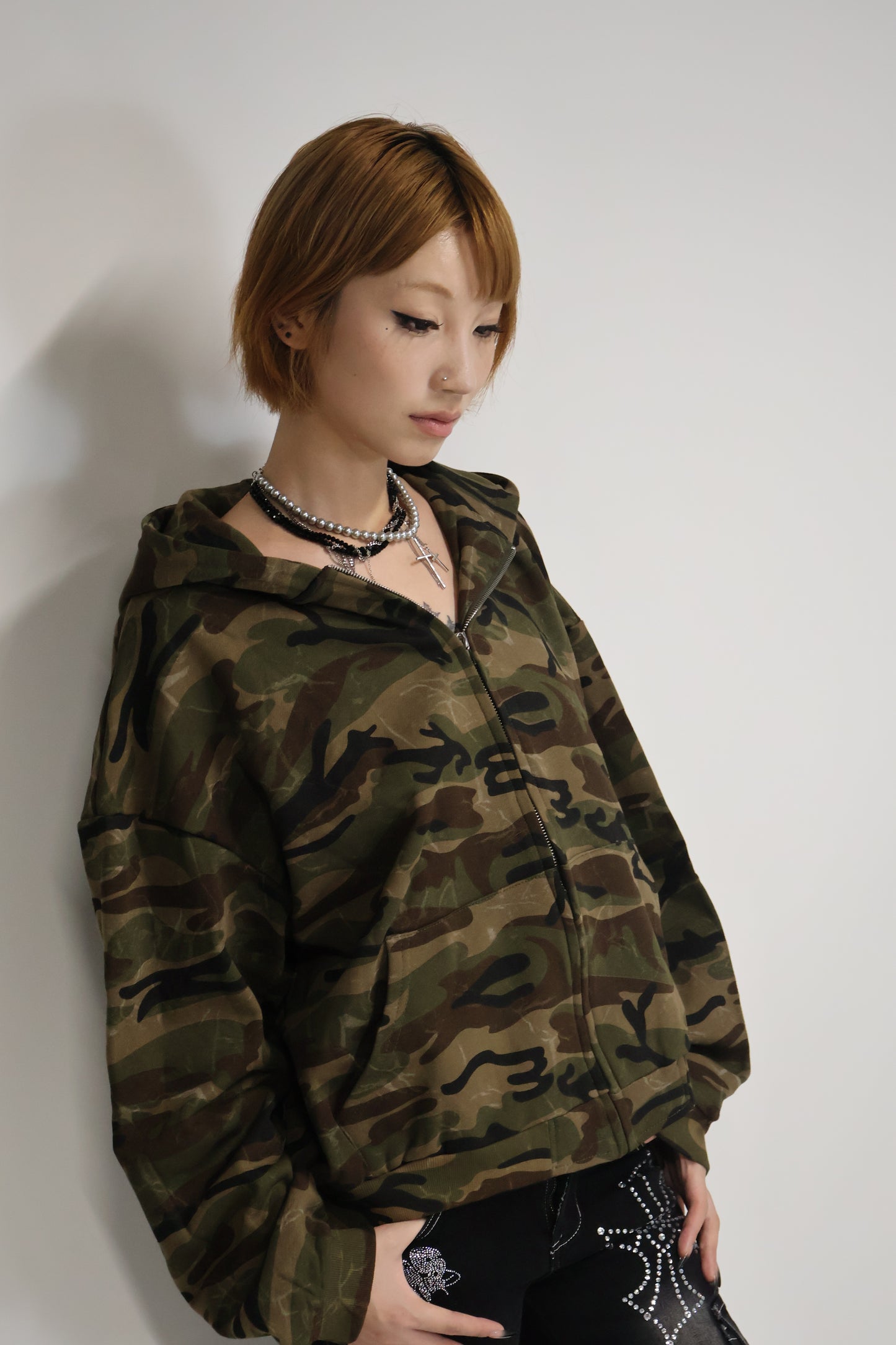 Camo Street Zip Hoodie A316