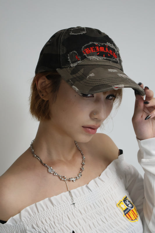 damage camouflage cap  I38