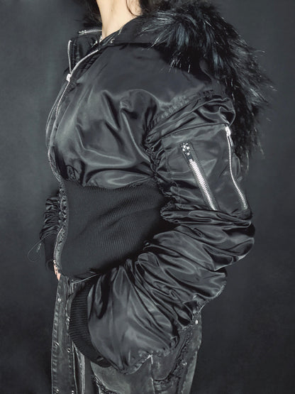 Fur Hood MA-1 Jacket A697