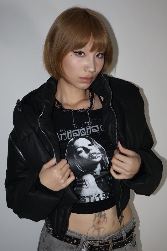 sleeve zip muffler outer A364