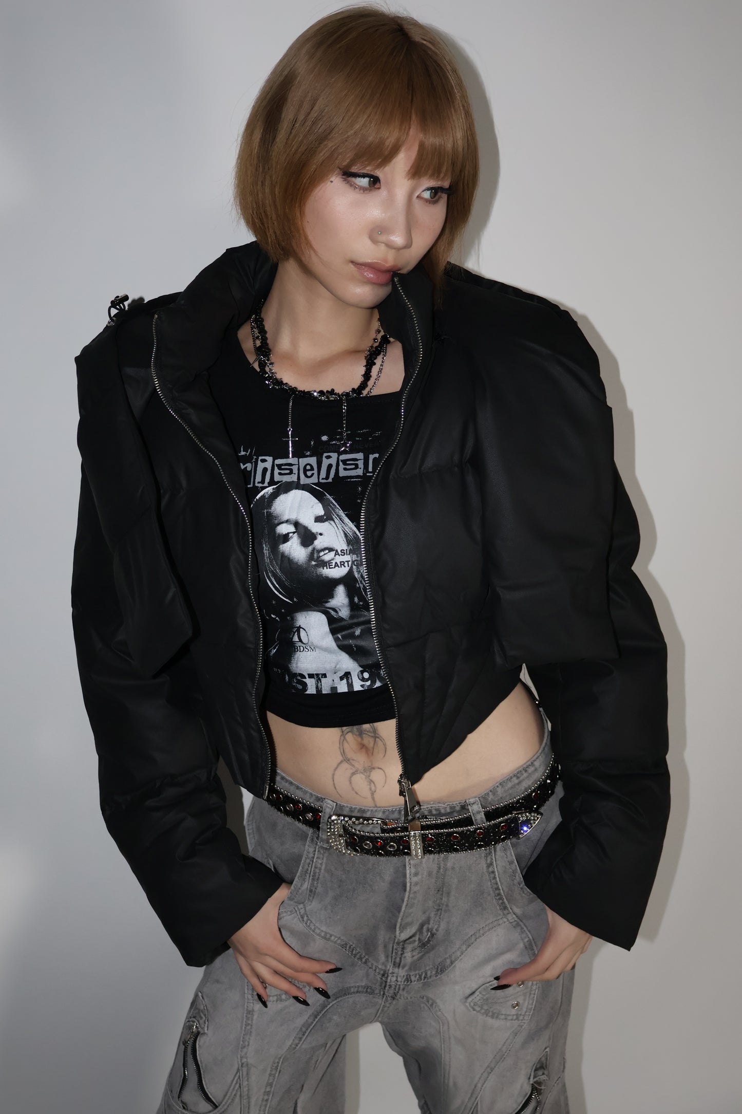 sleeve zip muffler outer A364