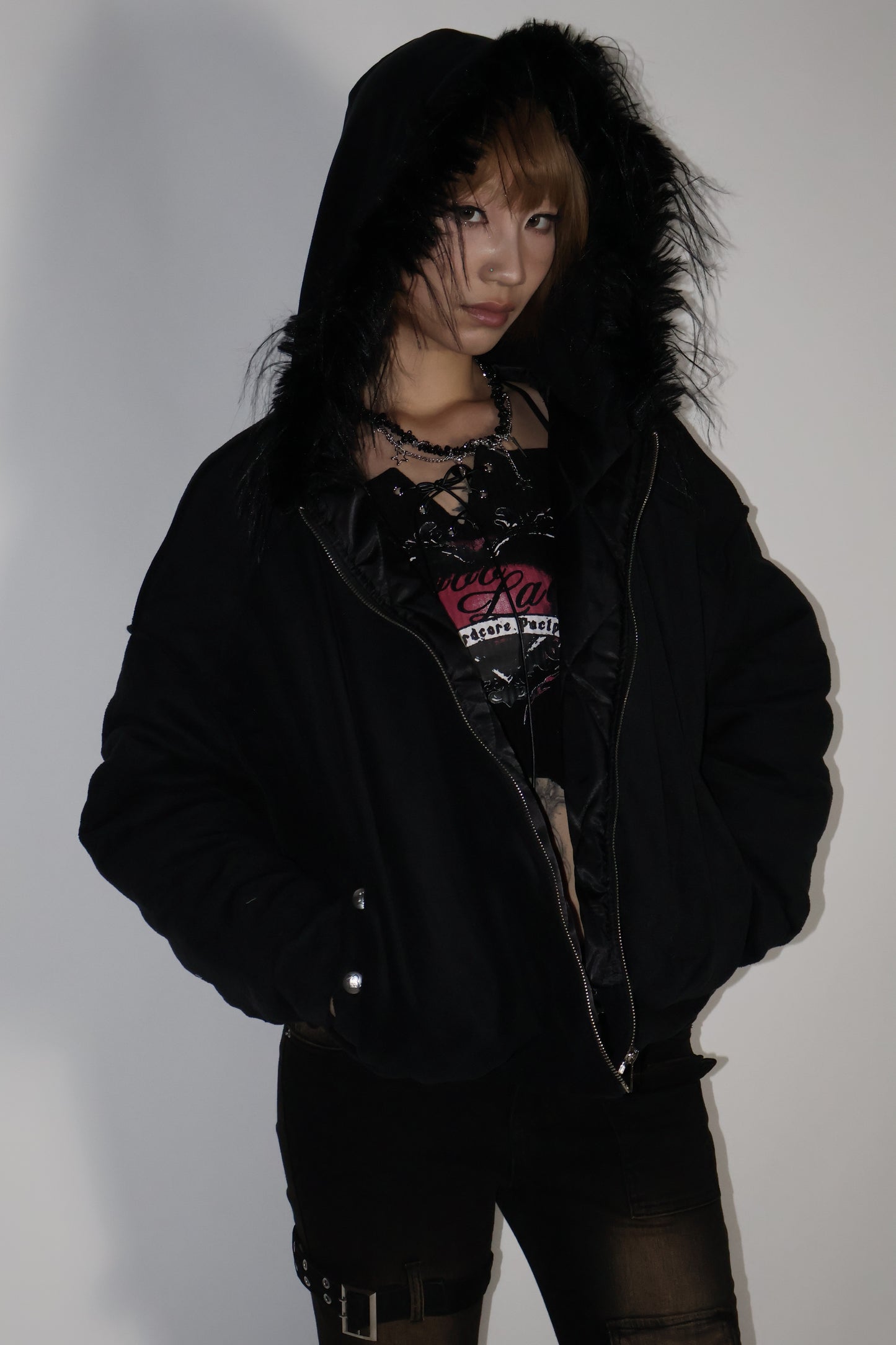 24-K46 velvet fur jacket A361