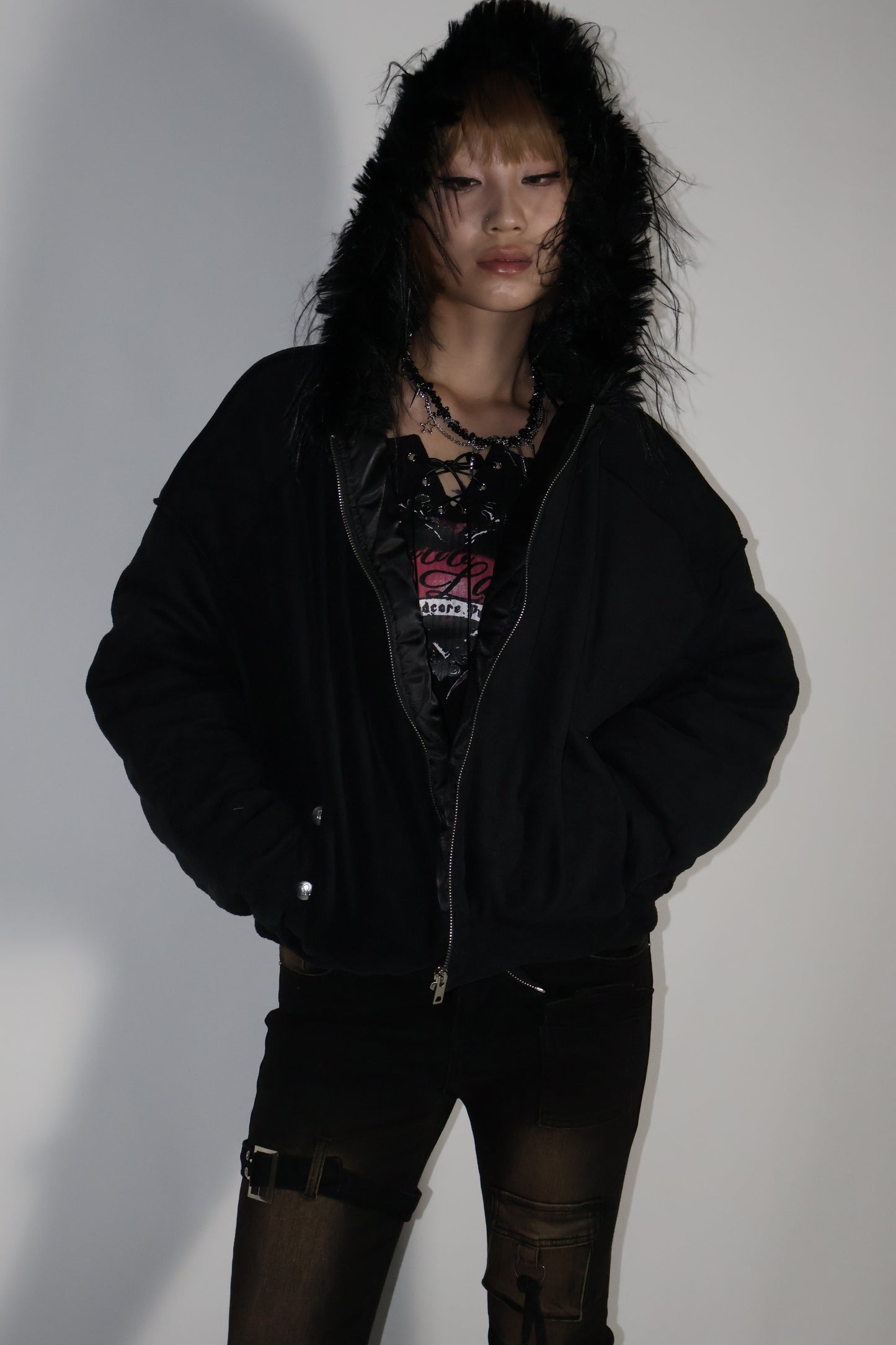 24-K46 velvet fur jacket A361