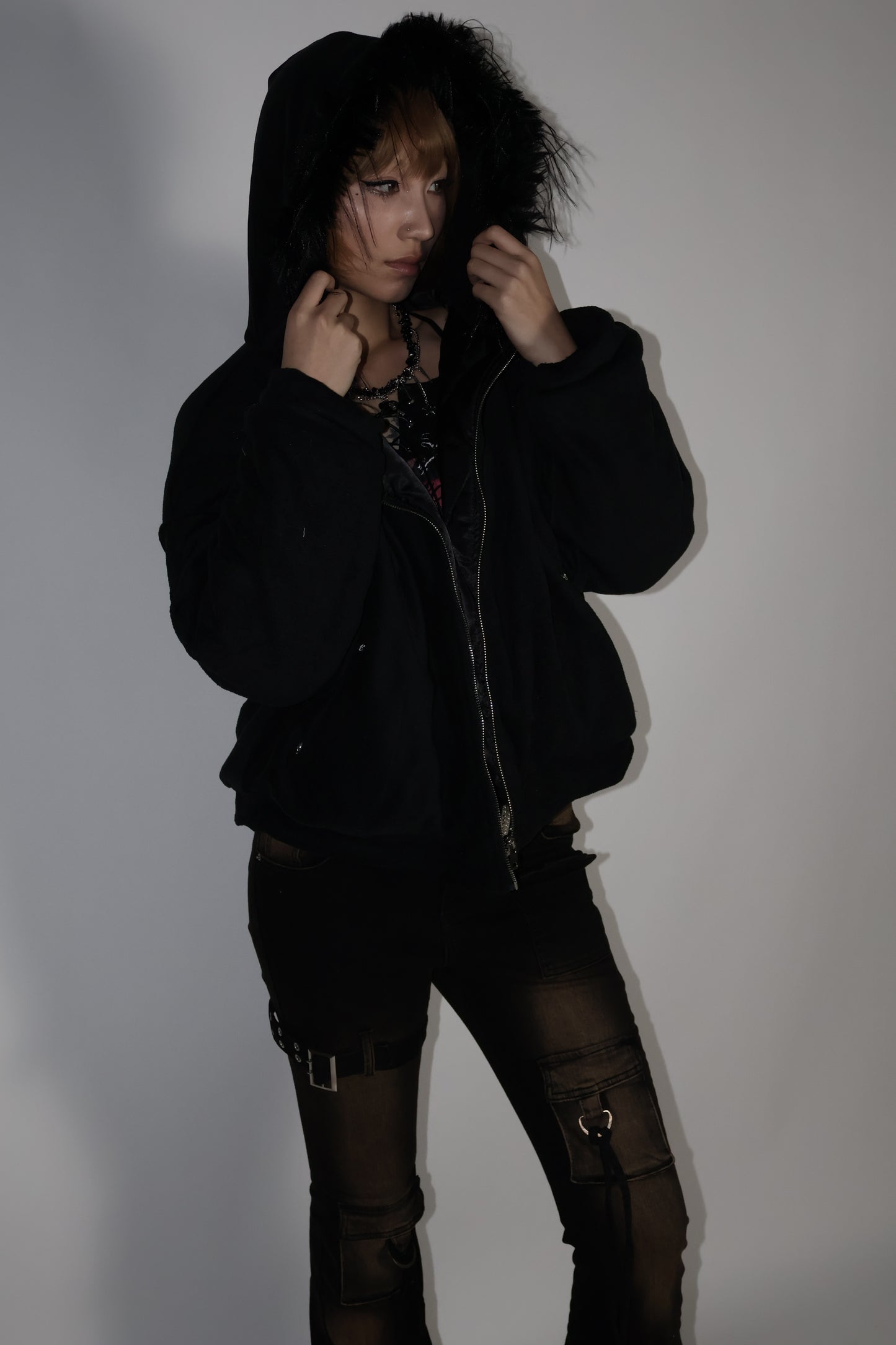 24-K46 velvet fur jacket A361