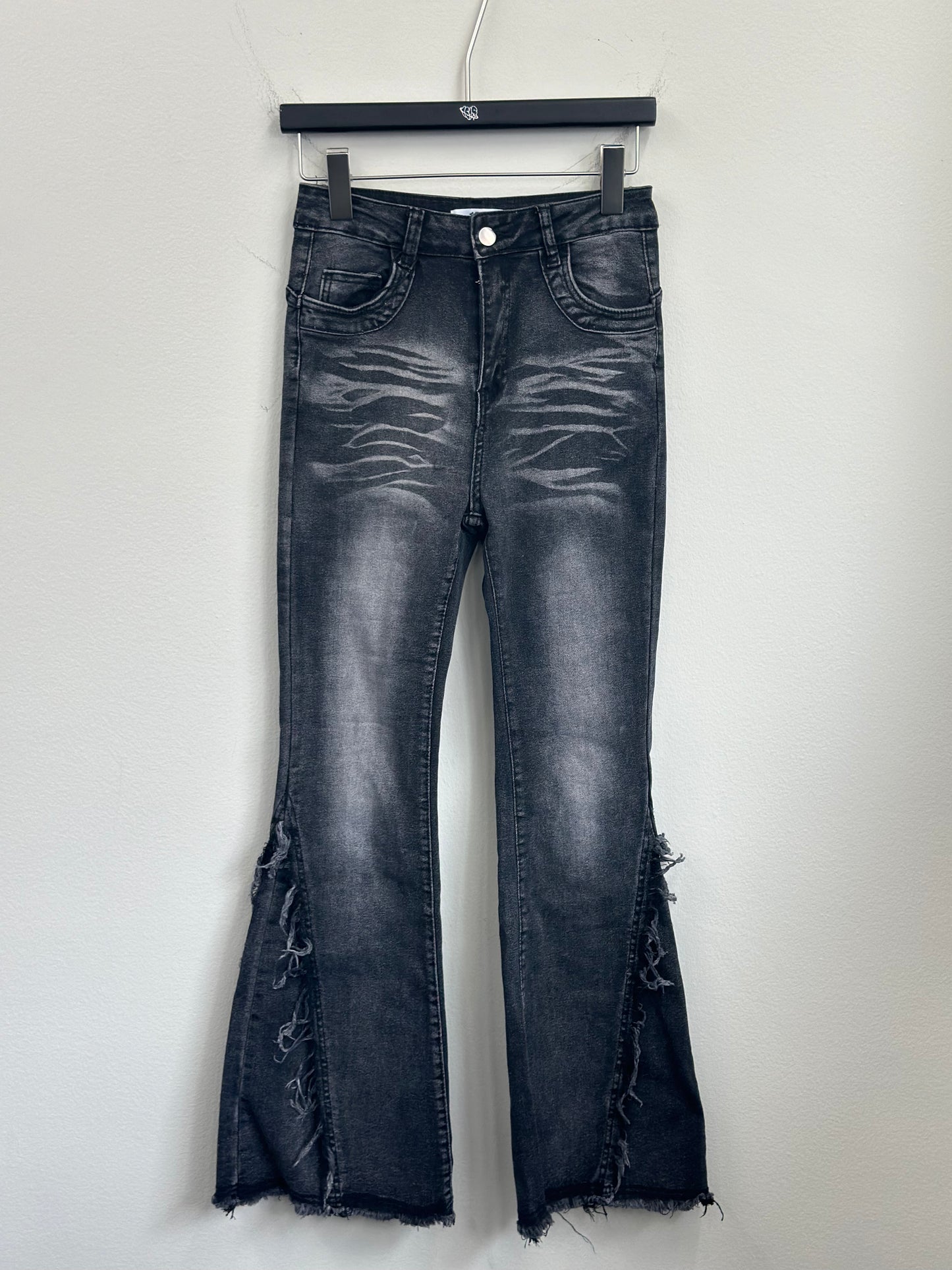 flare denim pants A26