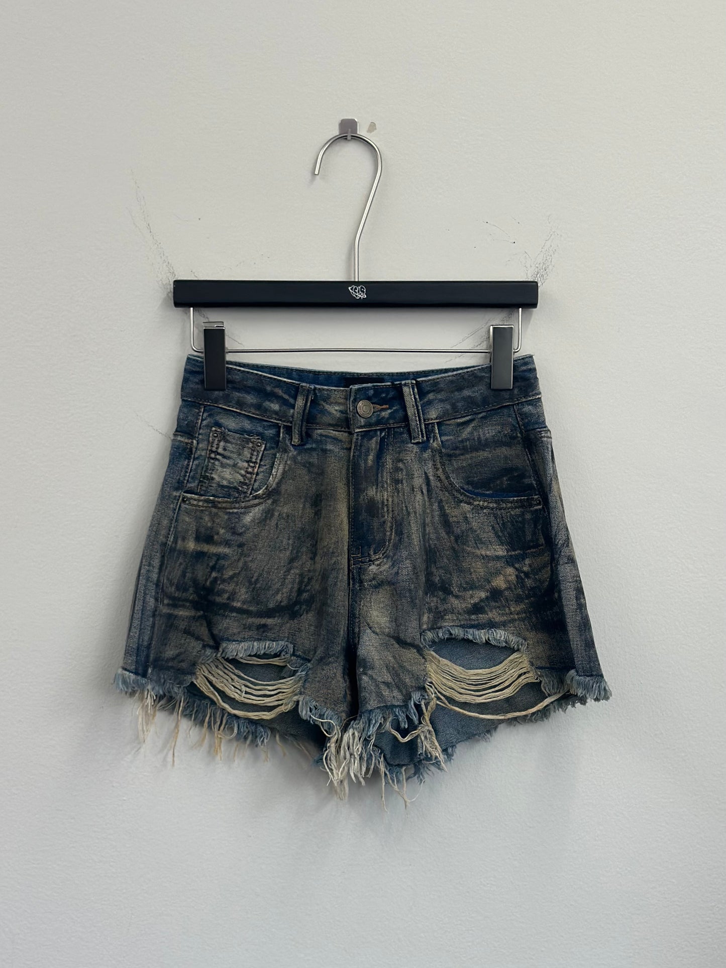 clash short denim A35