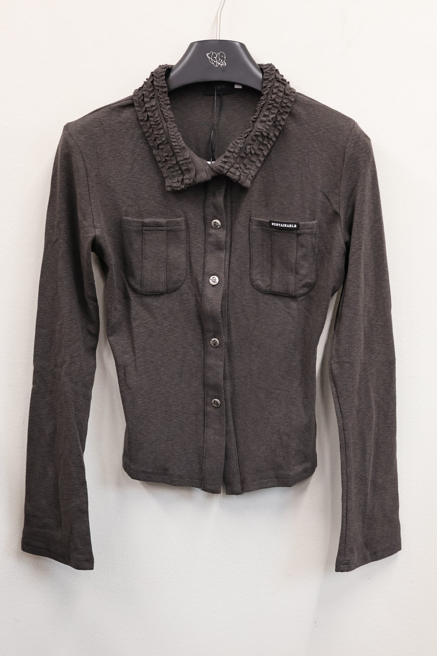 25-913 Shaggy Collar Top A381