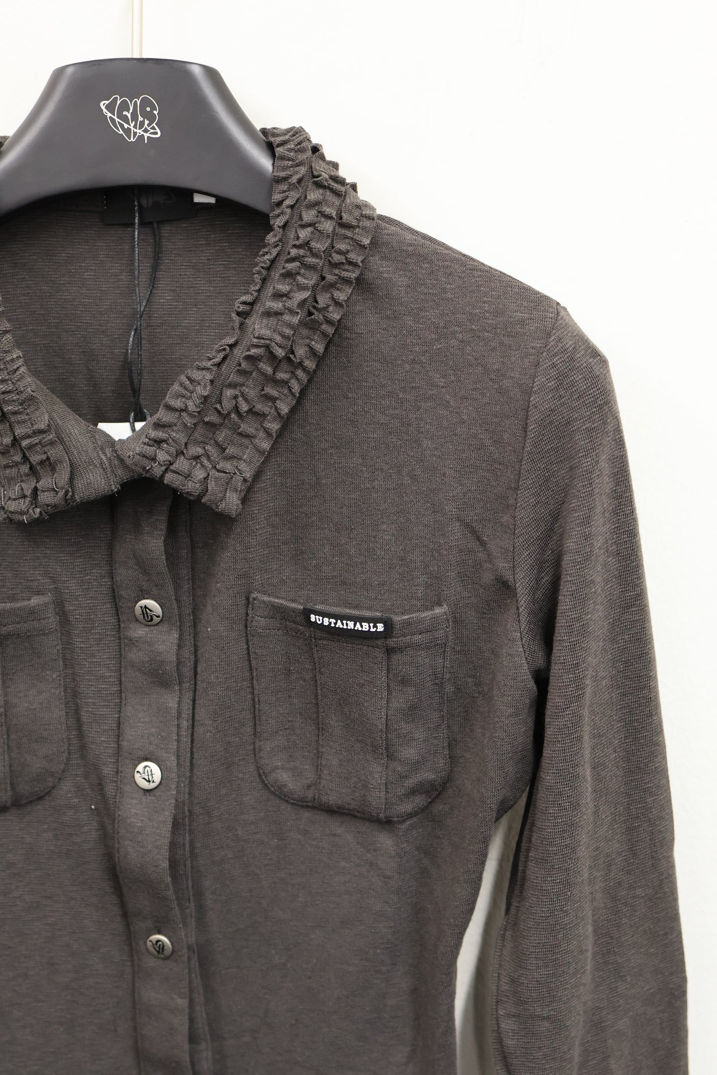 25-913 Shaggy Collar Top A381