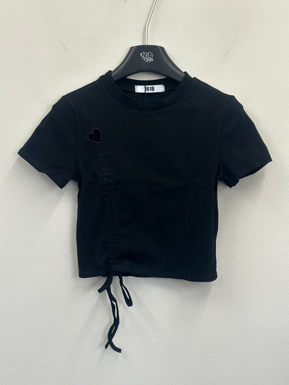 heart shirring tee A116
