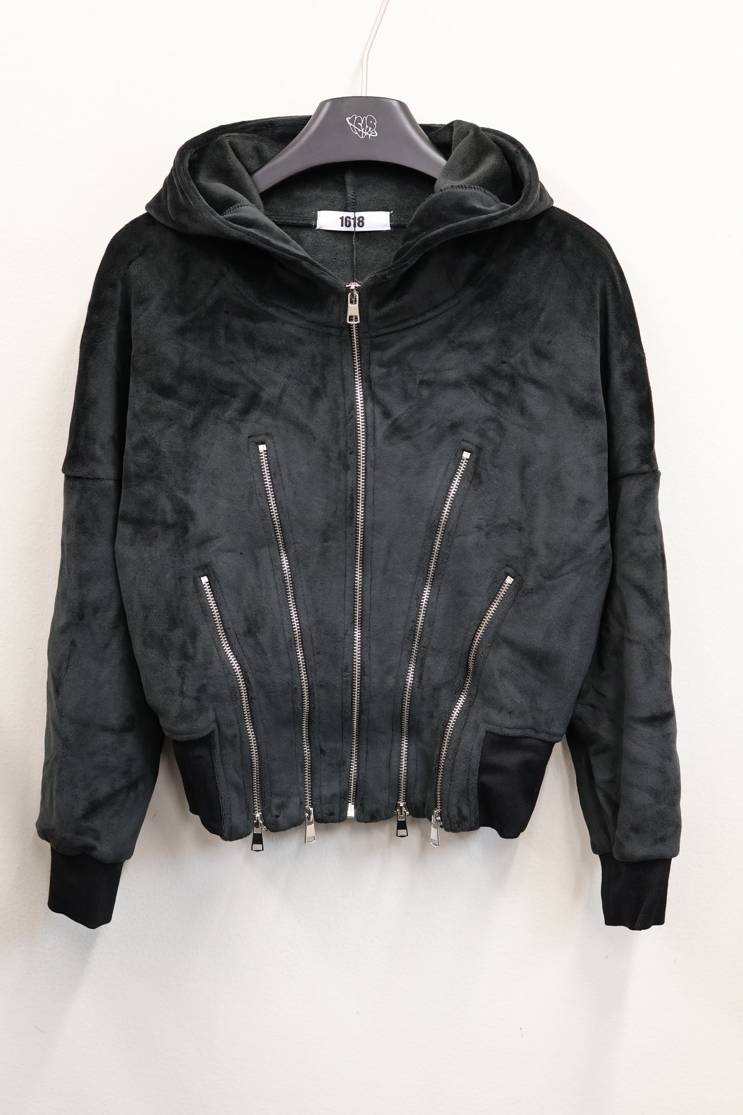 some zip corset short hoodie A374