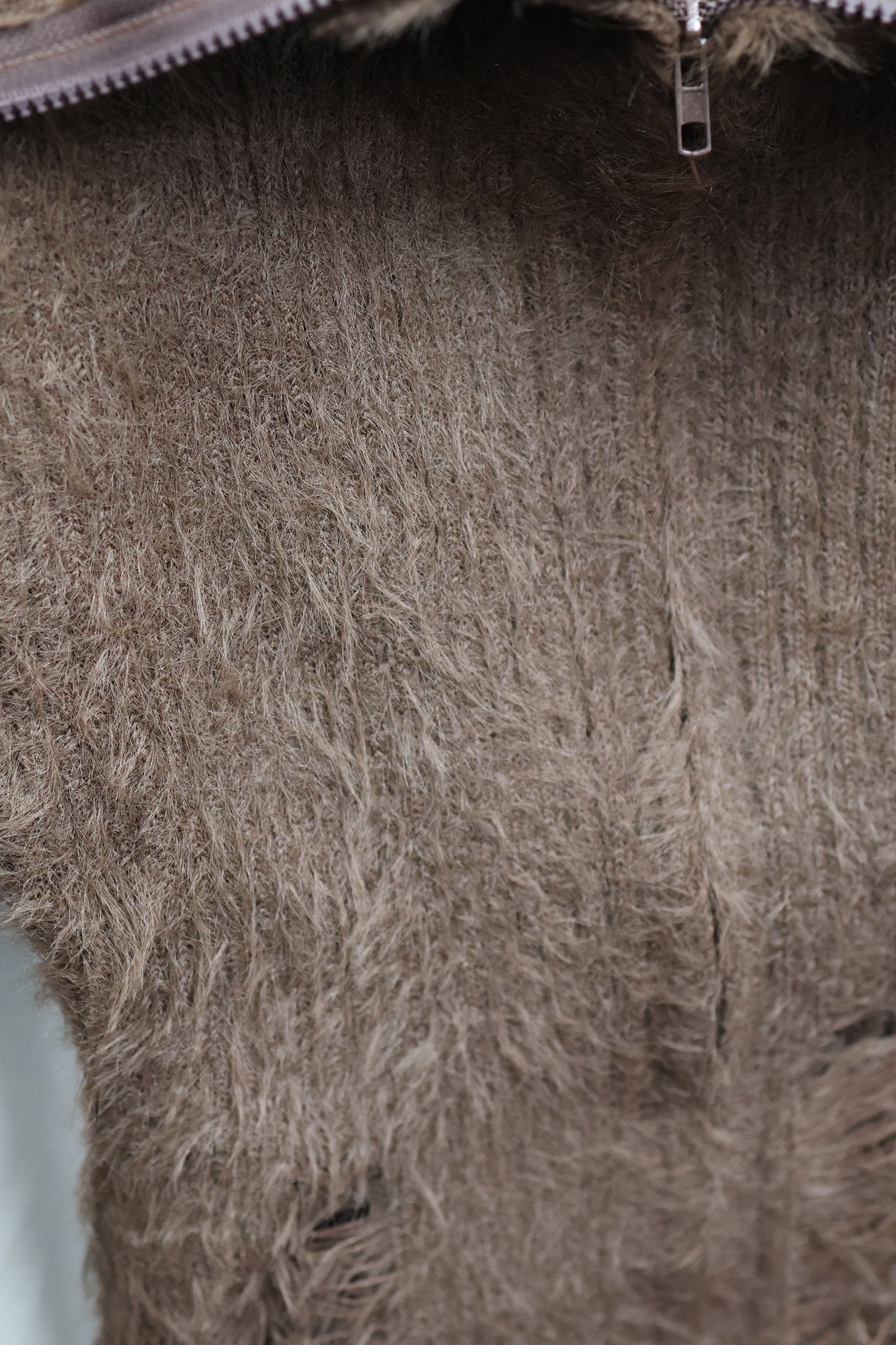 collar zip cardigan A372