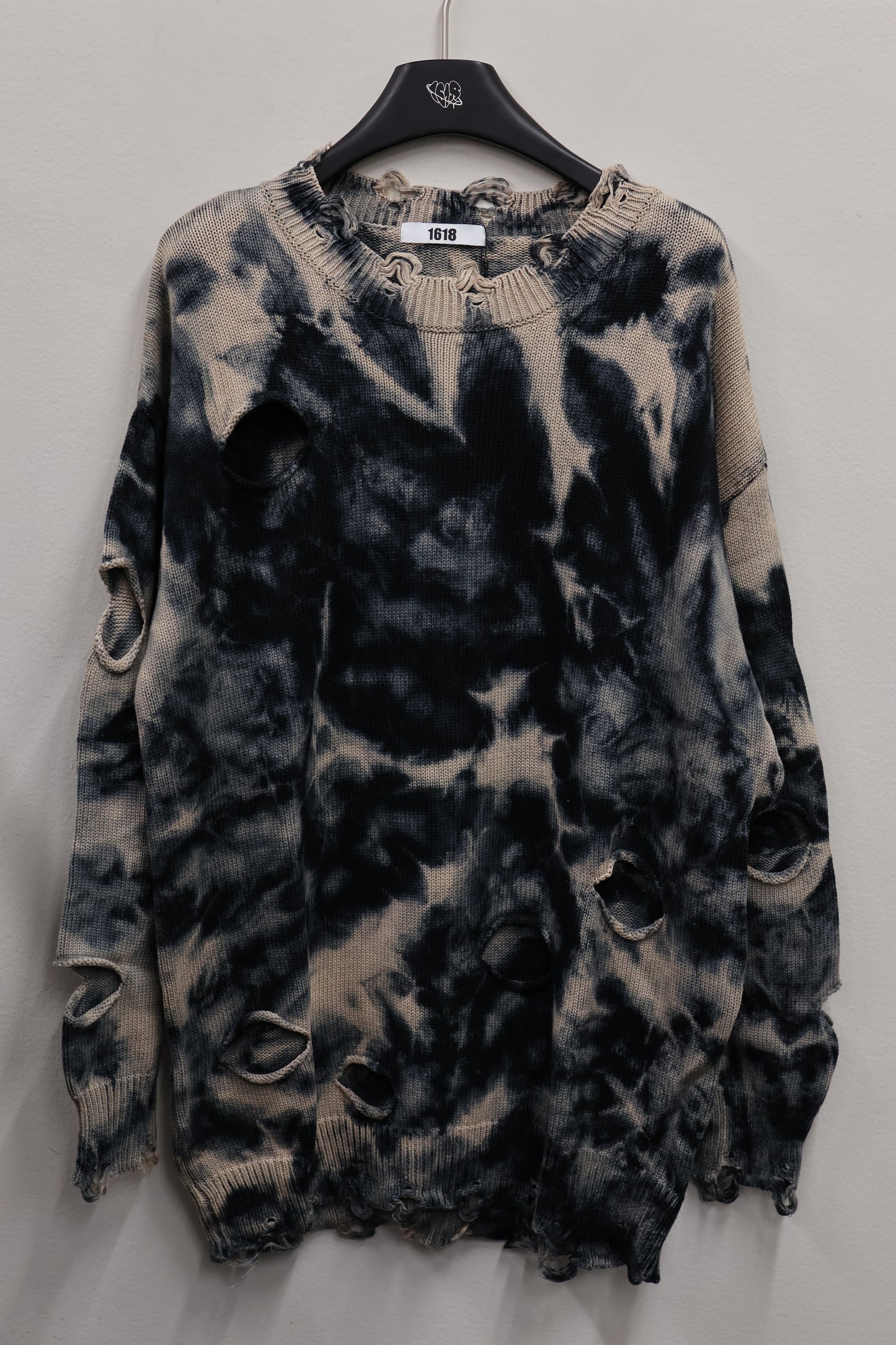 marble fringe knit A379