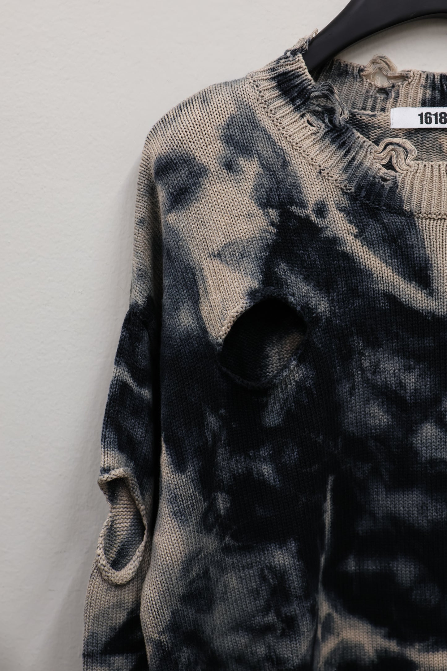 marble fringe knit A379