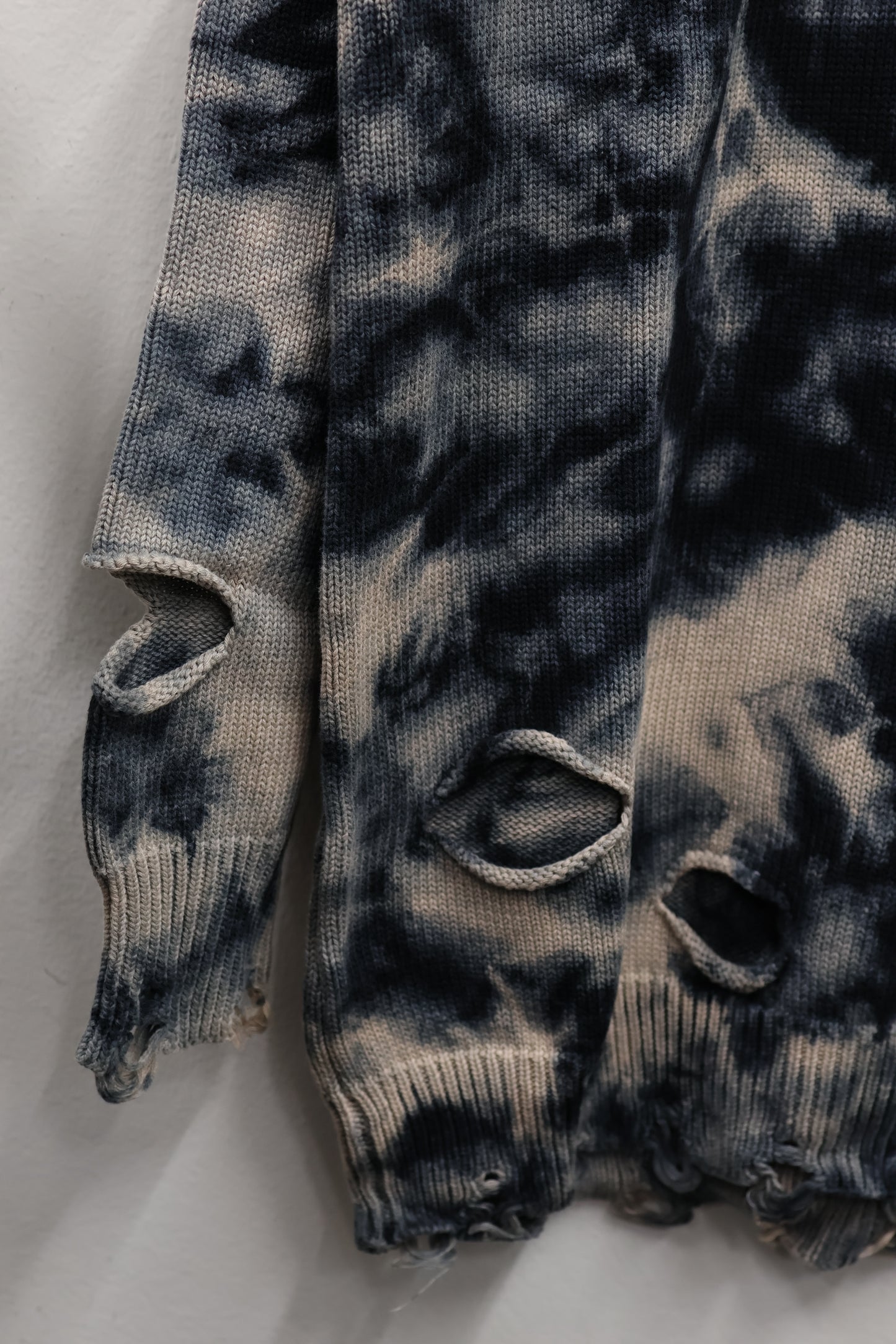 marble fringe knit A379