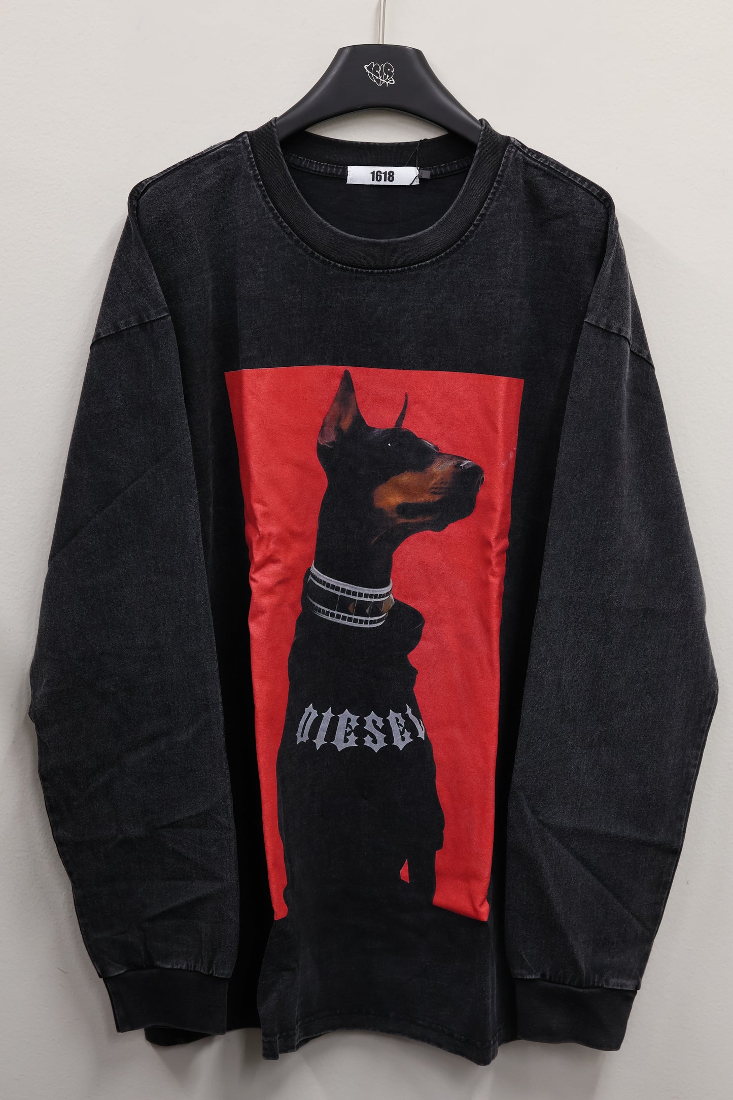 dog print long-T A383