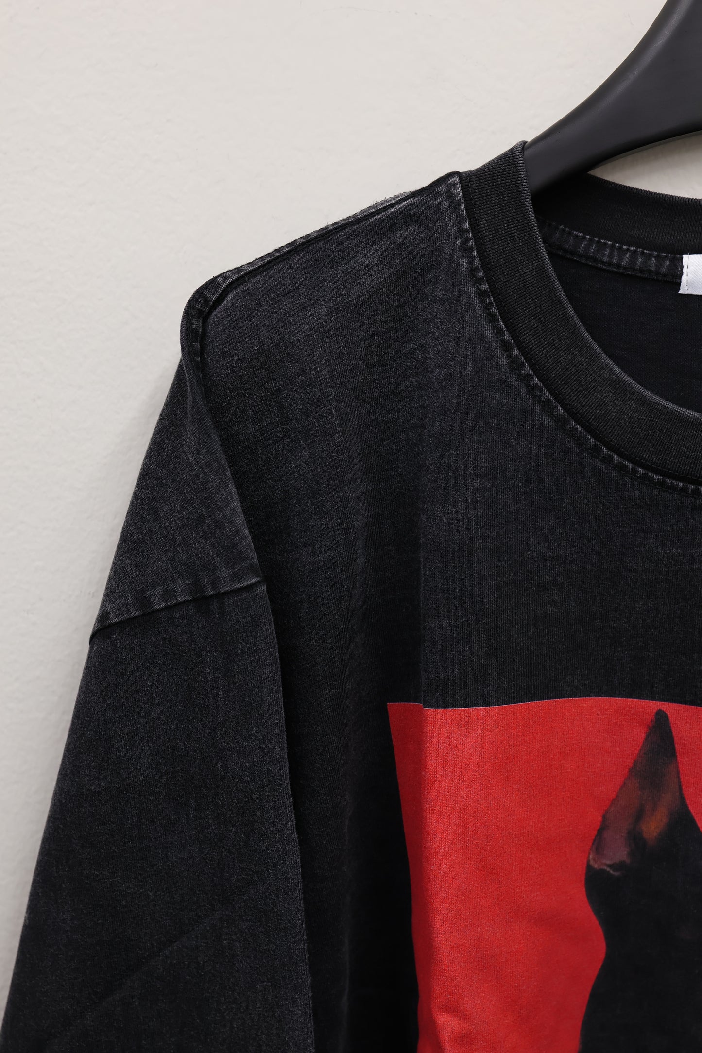 dog print long-T A383