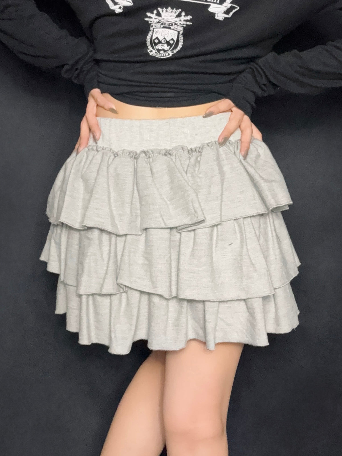 sweat mini skirt A33