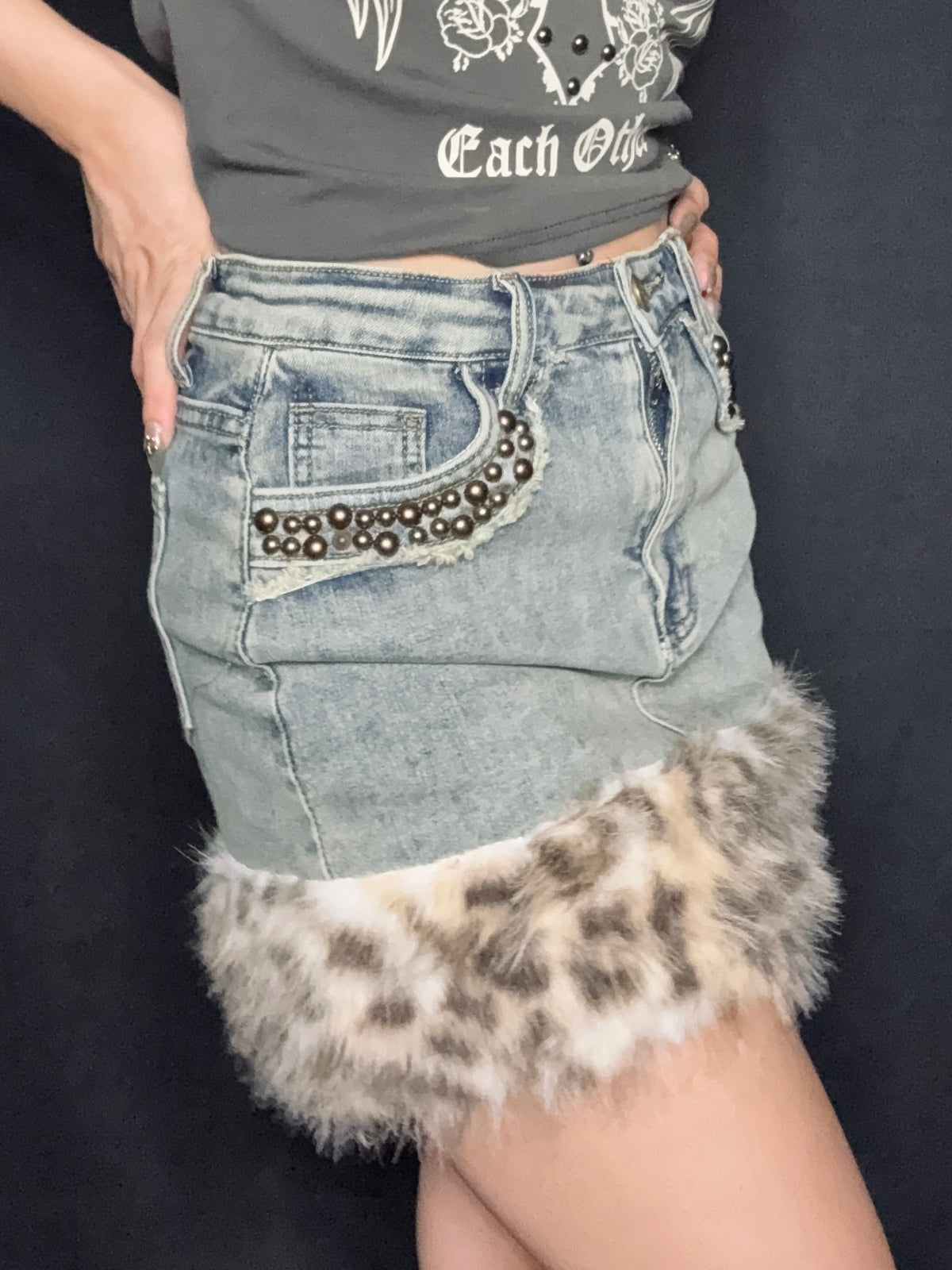 Wild Edge Denim Skirt A447