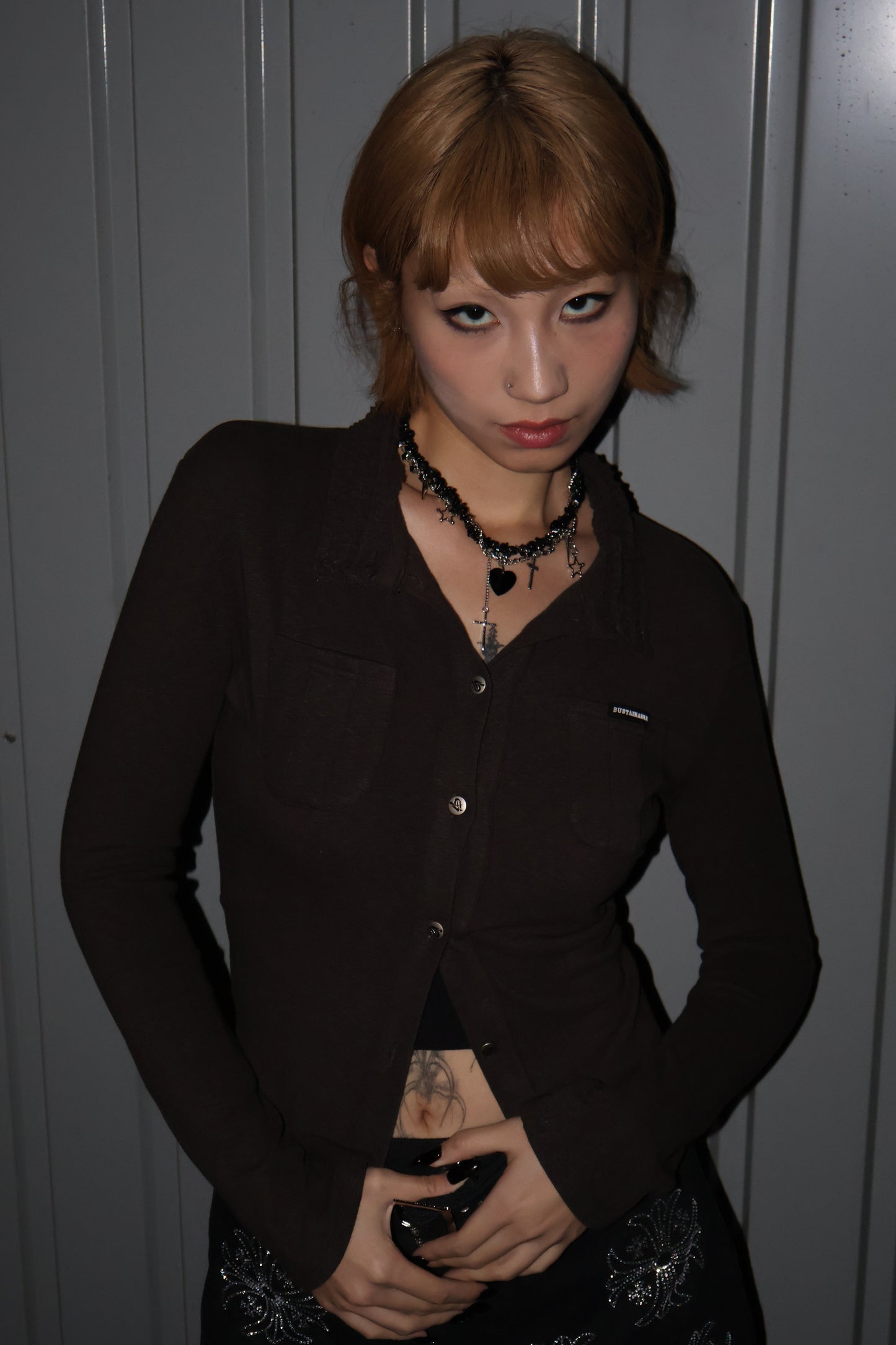 25-913 Shaggy Collar Top A381