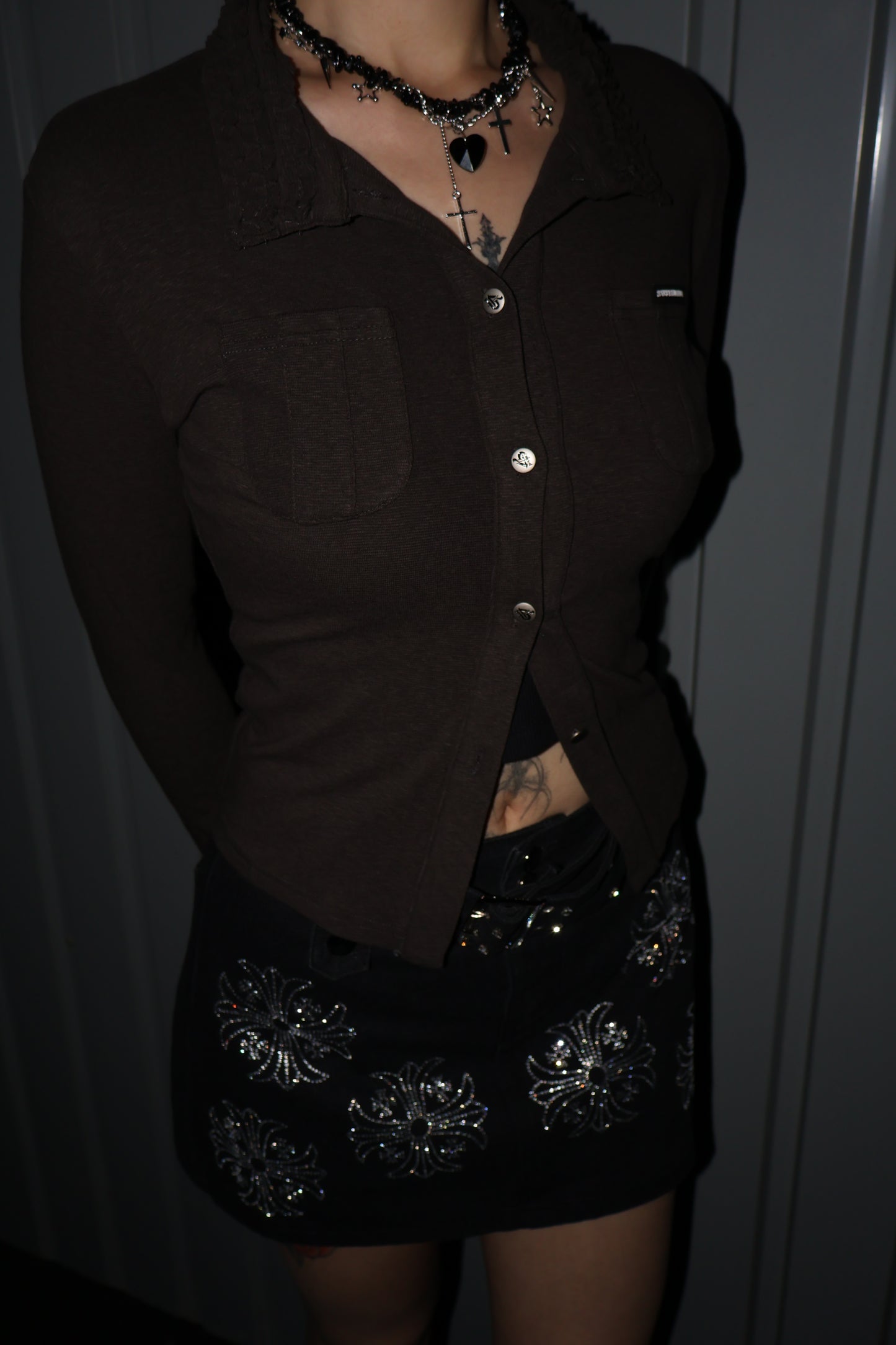 25-913 Shaggy Collar Top A381