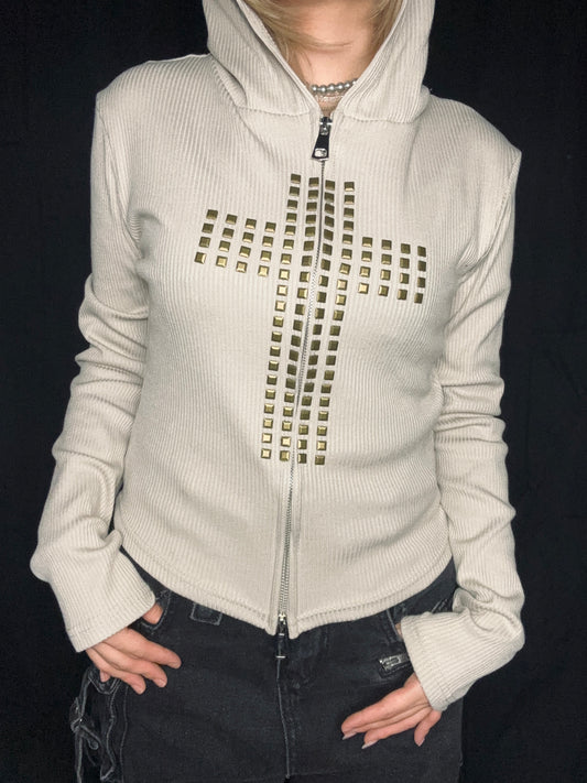 Stud Cross hoodie A508