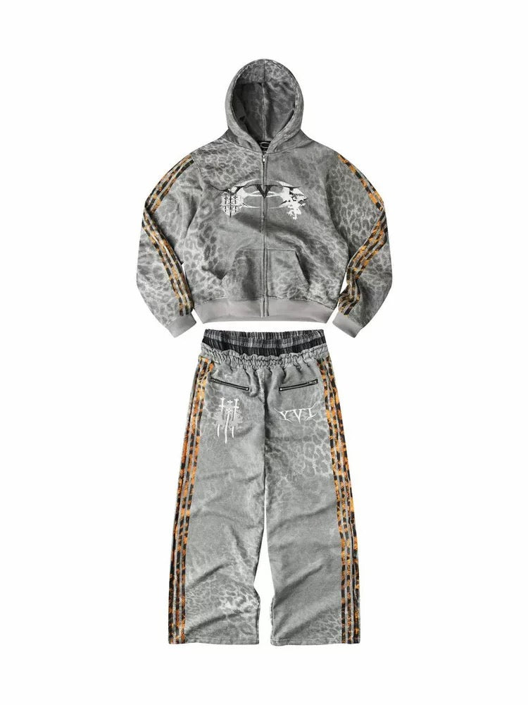 COZY WORLDWIDE “25 LEOPARD” ROYAL TRACK SUIT