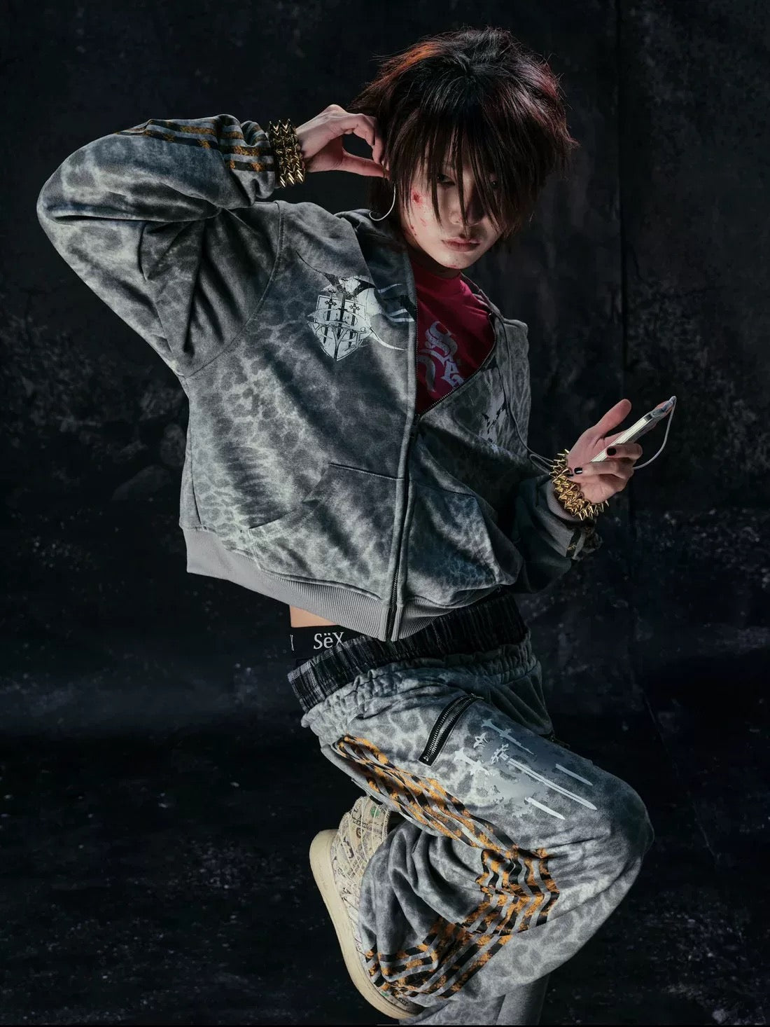 COZY WORLDWIDE “25 LEOPARD” ROYAL TRACK SUIT