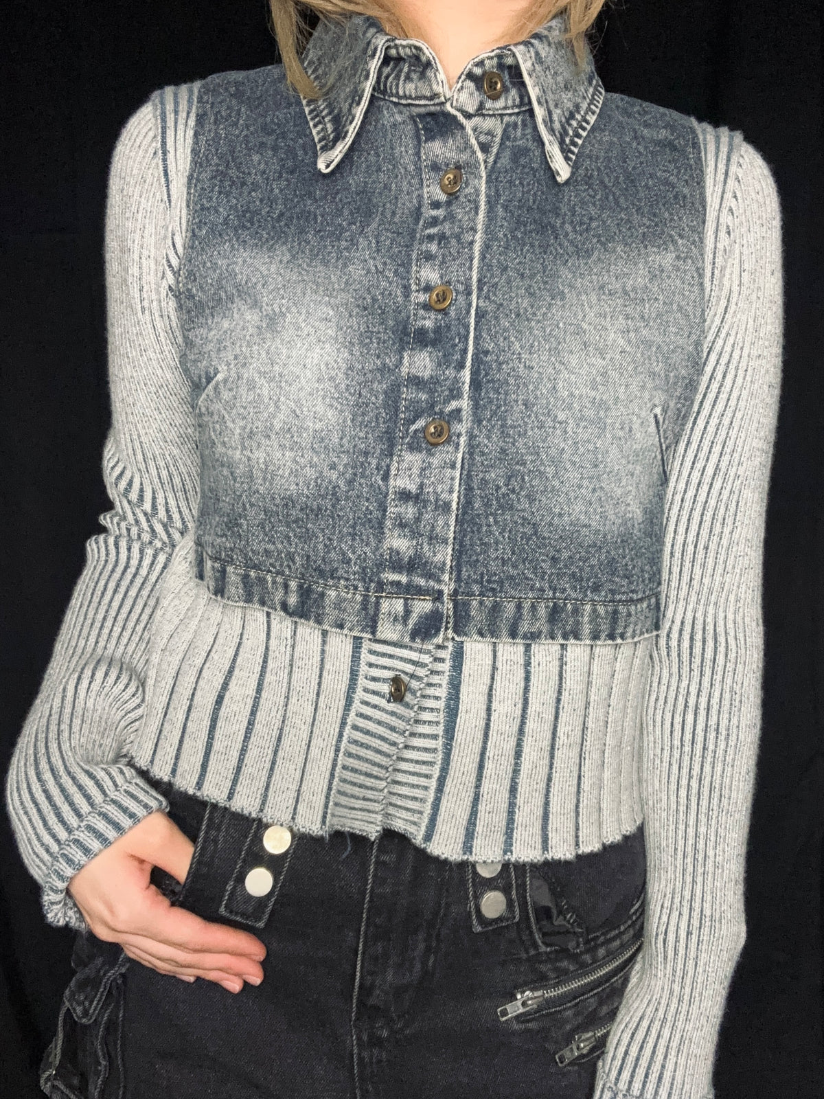 denim knit A125