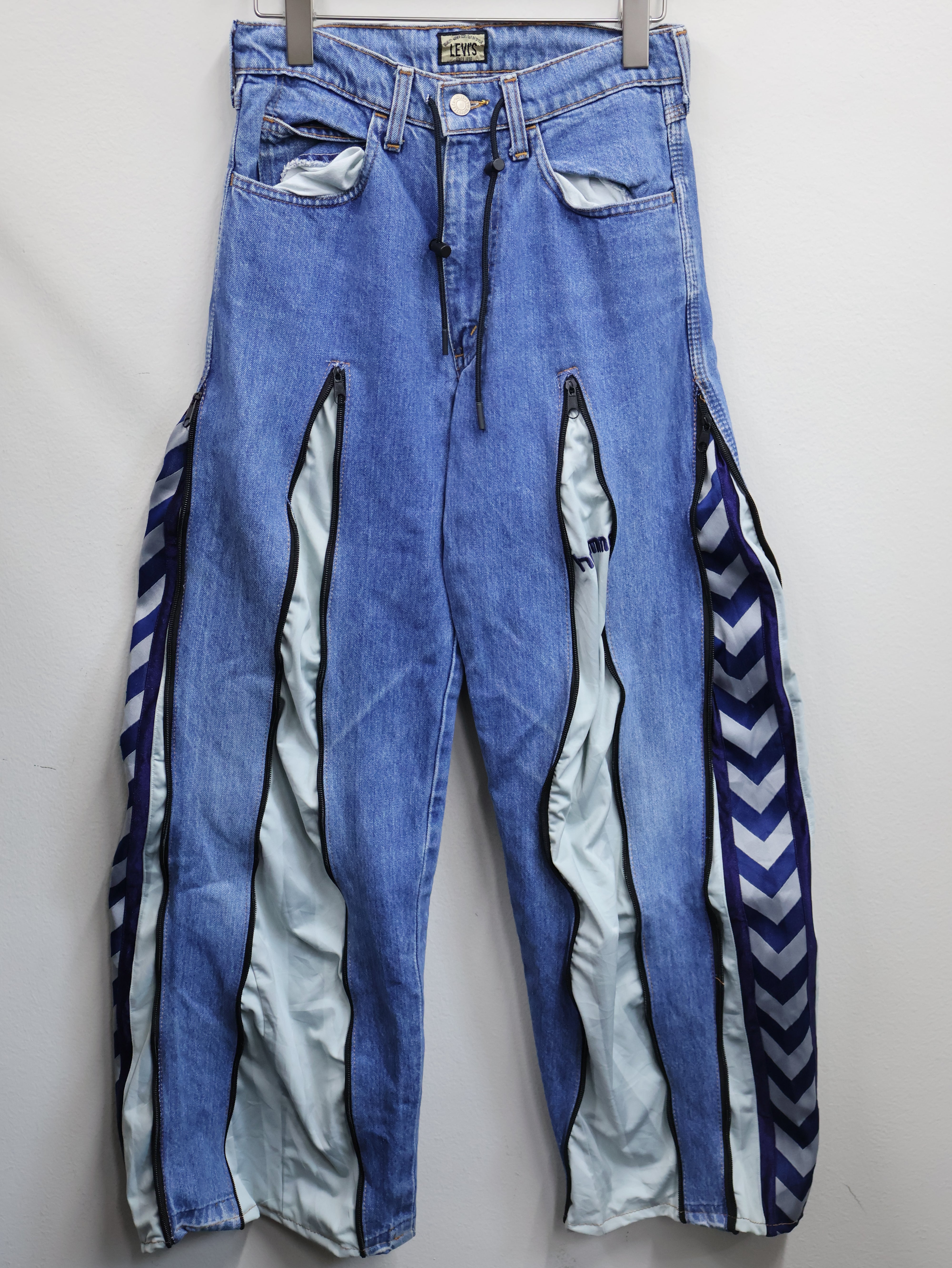 1618 リメイクデニム　ドッキングデニム　トラックパンツ　グレー　ナイキ 1618 リメイクデニム ドッキングデニム トラックパンツ グレー ナイキ