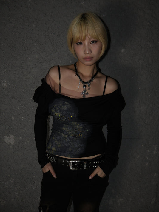 Drape Chain Top A478