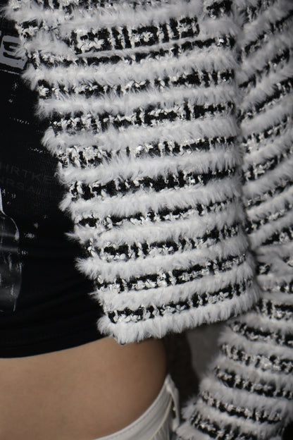 Fuzzy Stripe Jacket A321