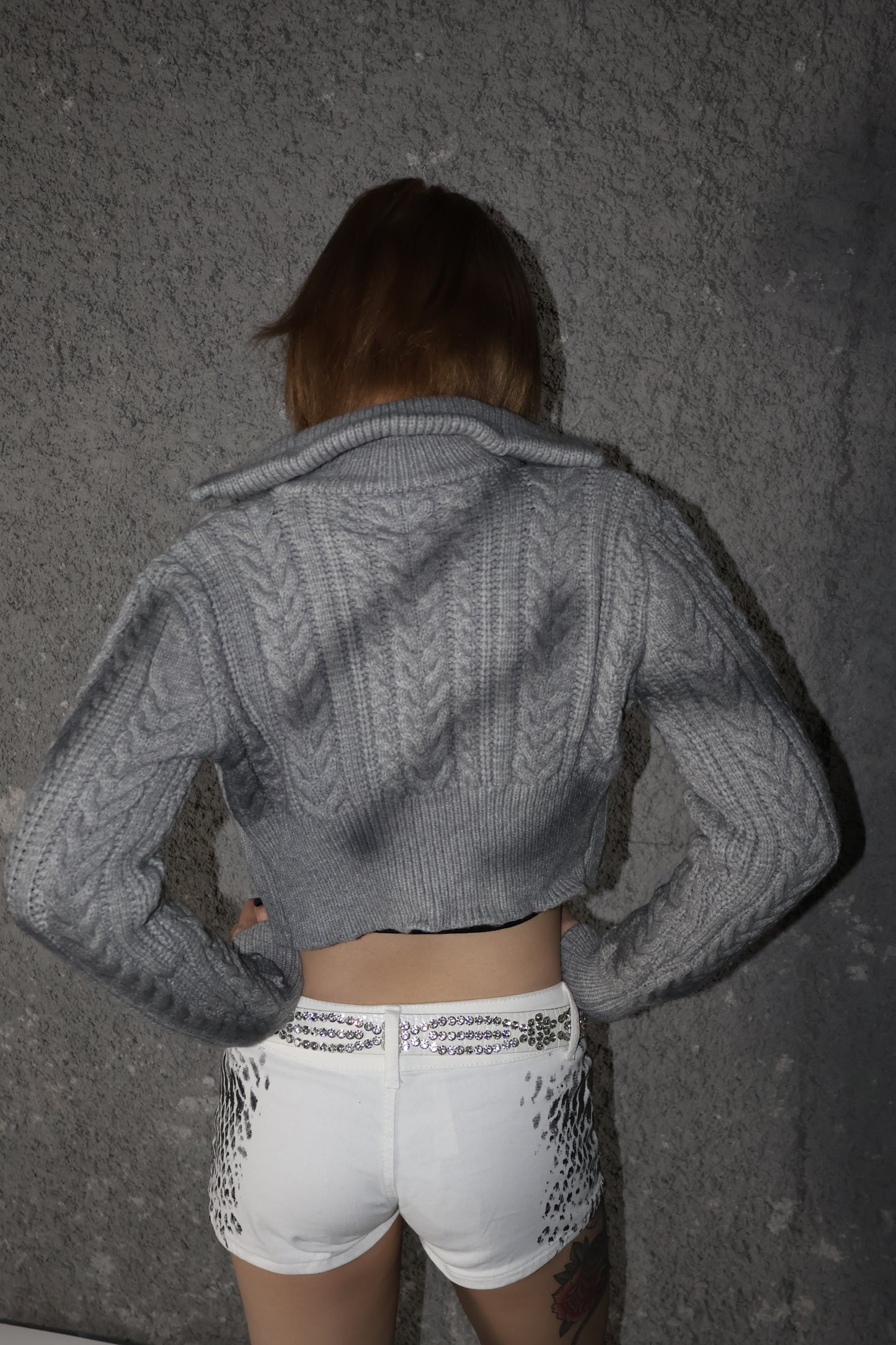 highjack  short zip knitA373