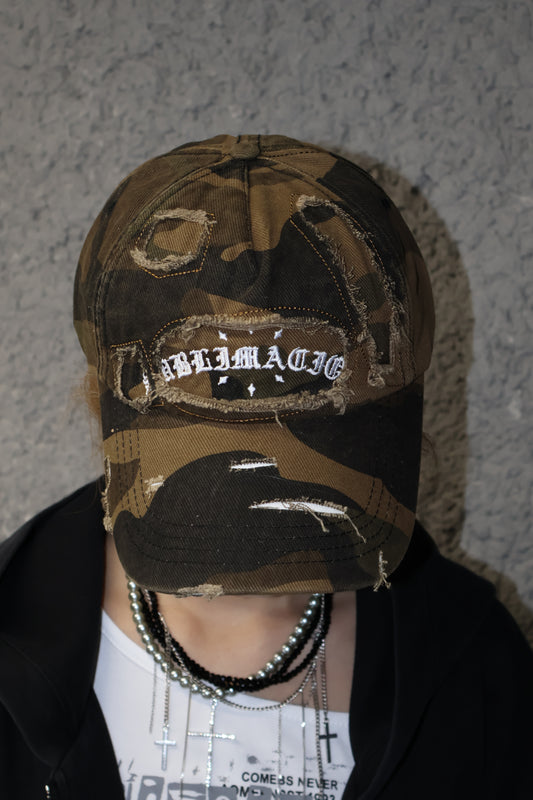 damage camouflage cap  I38