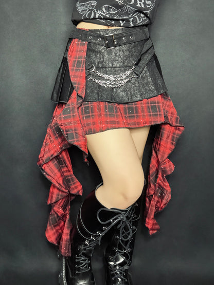 Chain Pleats Skirt A672