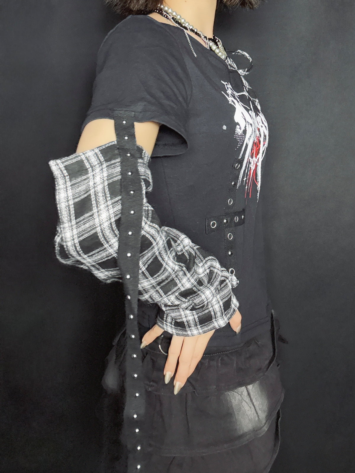 Plaid Layer Top A674