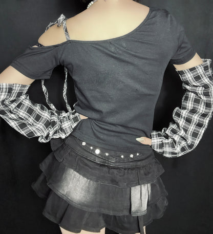 Plaid Layer Top A674