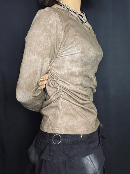 Washed Ruched Top A675