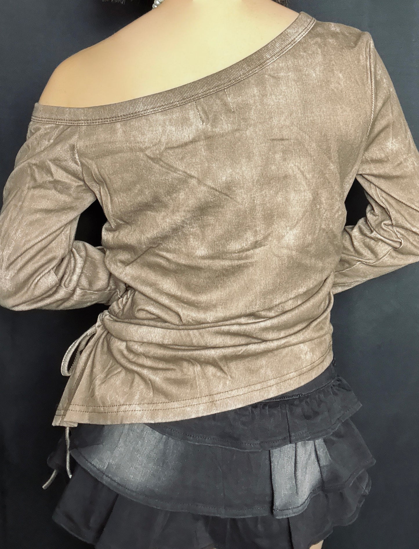 Washed Ruched Top A675