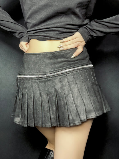 Studded Pleats Skirt A678