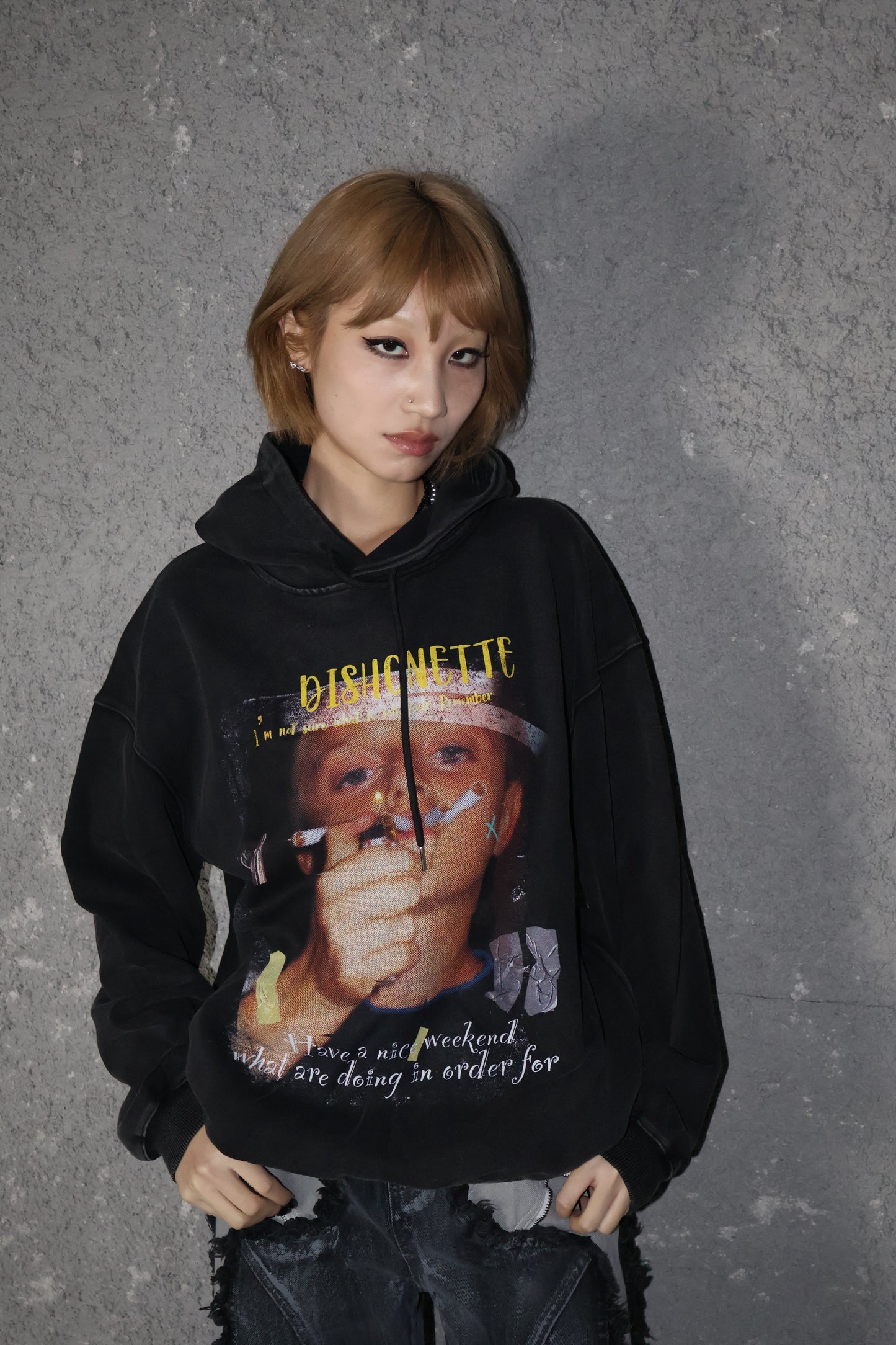 smoking boy hoodie A404