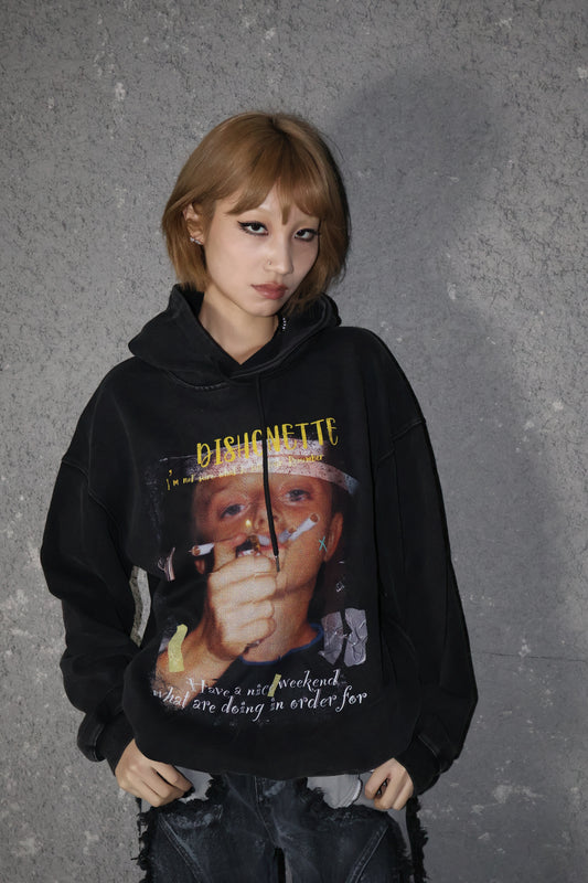 smoking boy hoodie A404