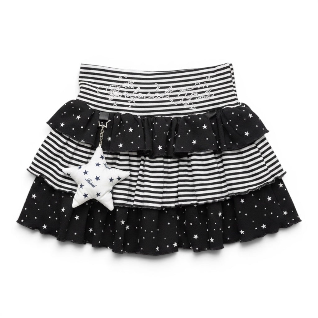 border Ruffle Mini Skirt  A570