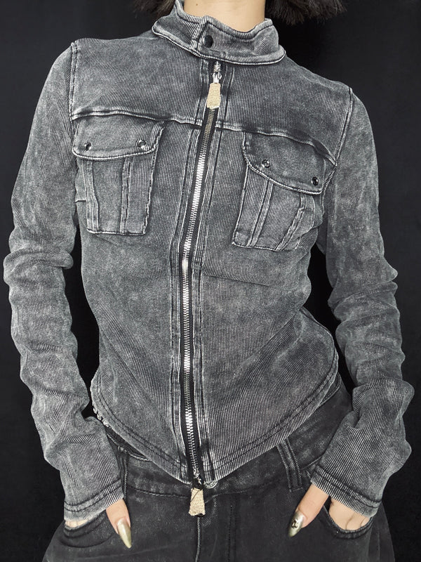 Washed Zip Jacket A703