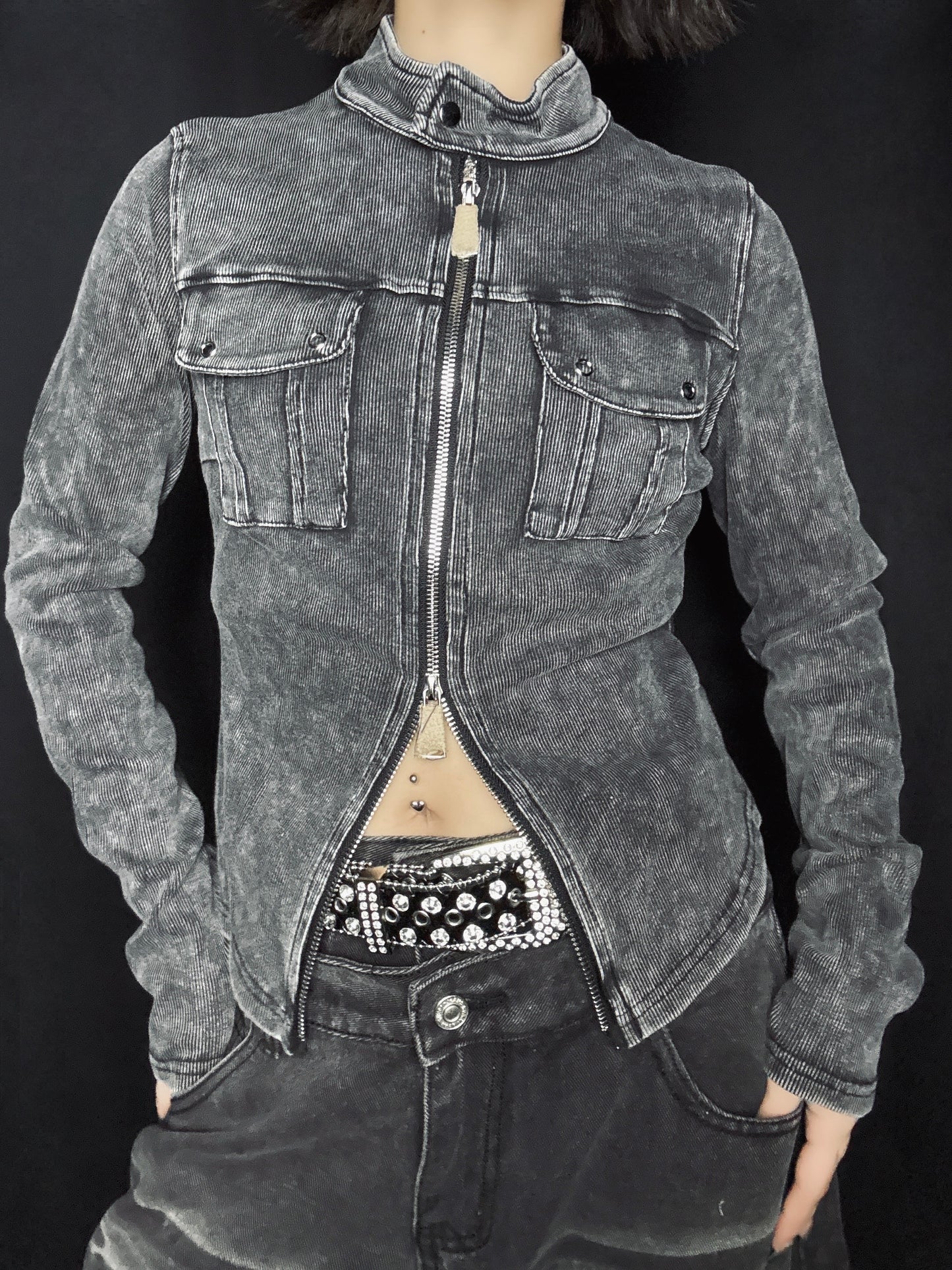Washed Zip Jacket A703