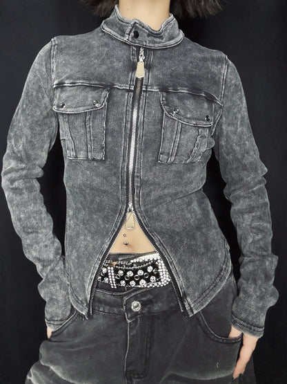 Washed Zip Jacket A703