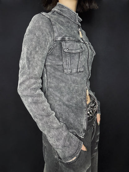 Washed Zip Jacket A703