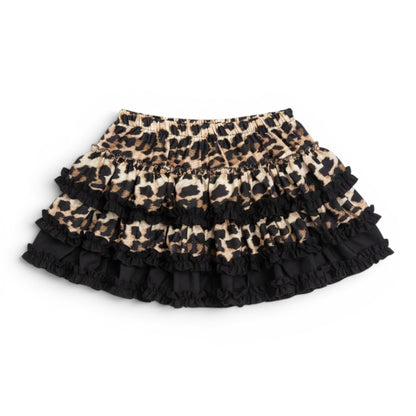 Leopard Ruffle Mini Skirt A571