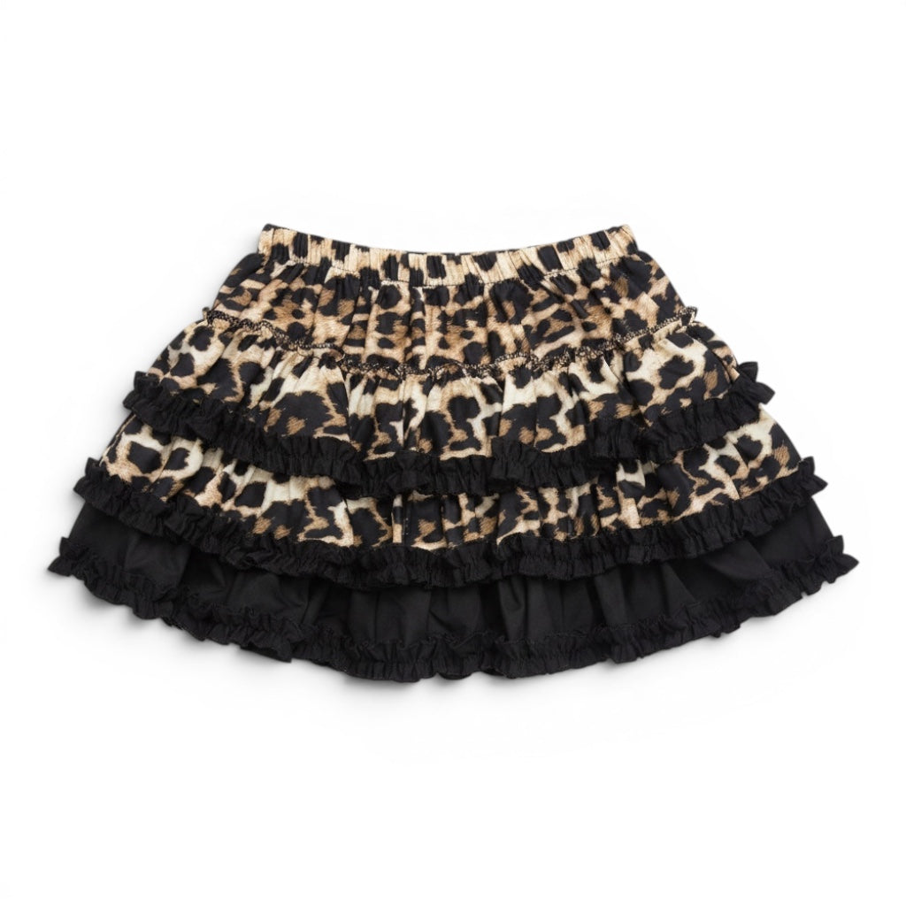 Leopard Ruffle Mini Skirt A571